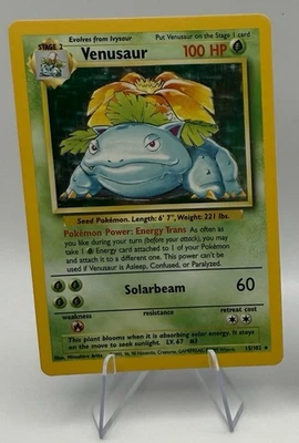 Pokémon TCG Venusaur Base Set Holo Unlimited Rare Card 15/102 LP Condition - Image 1 of 2