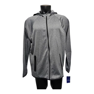 Apt. 9 Men Full Zip Long Sleeve Lightweight Hooded Jacket GRAY XL Christmas Gift - Image 1 of 4