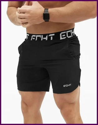 New Men Fitness Bodybuilding Shorts Man Summer Gyms Workout Male Breathable - Image 1 of 4