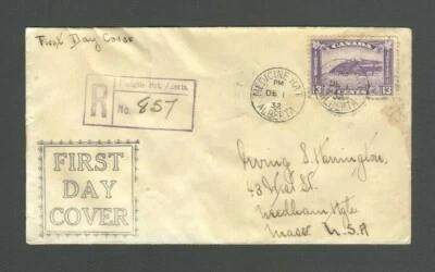 Sobre FDC de cubierta de primer día registrado médico CANADÁ 1932 Foto 1 de 2