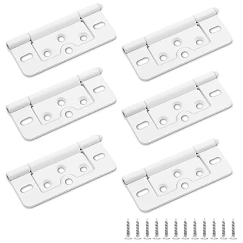 Augiimor 6PCS Non-Mortise Hinges Chest Hinges 3 Inch Box Hinges Heavy Duty Vi Cover
