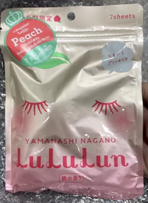 LuLuLun Premium Yamanashi Peach Moisturizing Face Mask 7 Sheets - Image 1 of 2