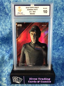 Star Wars Finest #5 Admiral Piett 2/5 RED Parallel by Topps MGC 10 Graded Card