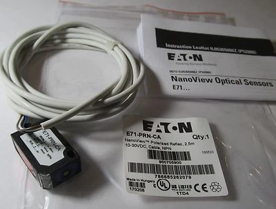 NEW EATON E71-PRN-CA NANOVIEW POLARIZED REFLEX PHOTOELECTRIC SENSOR 10-30VDC - Image 1 of 4