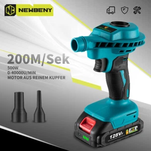 Akku Laubbläser Für Makita 18V Gebläse Laubsauger Bläser Air Duster mit 2 Akkus - Afbeelding 1 van 8