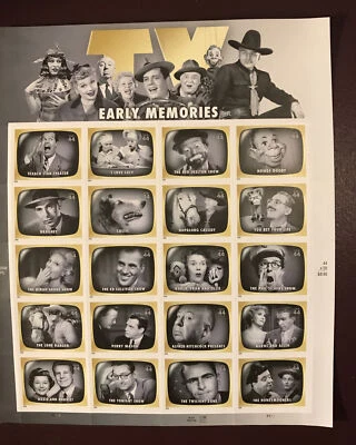 2008 USPS TV Early Memories Stamp Sheet  - Image 1 of 4
