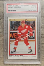 1990 O-Pee-Chee Premier OPC #130 Steve Yzerman PSA 9 MINT Red Wings