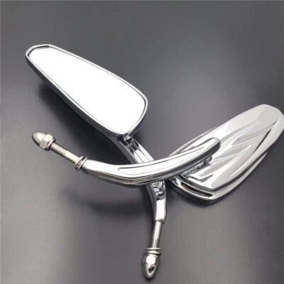 For Harley Davidson Street Glide Road King Chrome Motorcycle Rear View Mirrors D - Image 1 of 4