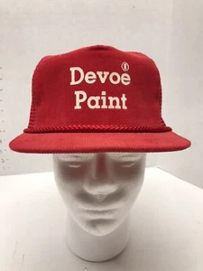 VTG Strapback Ball Hat Cap Devoe Paint Corduroy Rope Brim Nissan Advertisement - Picture 1 of 7