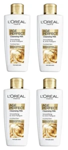 4 x Loreal Age Perfect Smoothing & Anti Fatigue Vitamin C Cleansing Milk 200ml - Picture 1 of 6