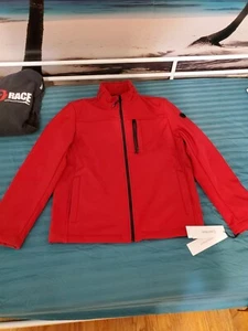 Calvin Klein Men’s Red Full-Zip Stretch Soft Shell Coat Jacket Size Small - Picture 1 of 3