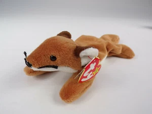 Beanie Babies Ty Rare "Sly" The Fox 1996  PVC Pellets Lots of Tag Errors  - Picture 1 of 10