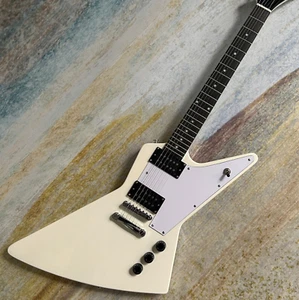 Explorer Electric Guitar Cream White Color Mahogany Body Tune-O-Matic Bridge - Afbeelding 1 van 7