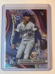 2024 Bowmans Best Yoshinobu Yamamoto Silver Wave RC Dodgers - Picture 1 of 2