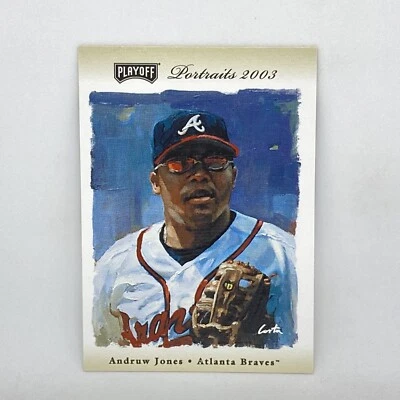 Andruw Jones Portraits Insert #D/250 2003 Playoff Baseball Card #3 Mint - Изображение 1 из 4