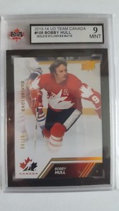 Bobby Hull 2013-14 Team Canada Gold Exclusives Hockey Card #4/10 KSA Graded 9!!