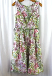 Kay Unger Jackie First Blush Multi Floral Print Cocktail Dress Size 4 $318 - Picture 1 of 10