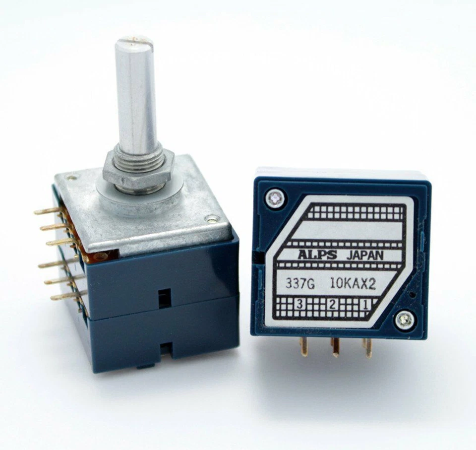 ALPS RK27 POTENZIOMETRO STEREO 2X100K LOGARITMICO ORIGINALE