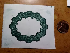 Intaglio inciso fustella prova sull'India probabile per valuta obsoleta o grande USA D5 - Foto 1 di 2