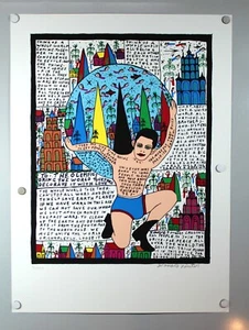Howard Finster "TO THE OLEMPICS" Bring World Together 1996 SIGNED 40/100 (F2) - Picture 1 of 7