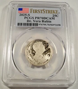 2025-S 25c CLAD PCGS PR70DCAM DR. VERA RUBIN PROOF QUARTER PR 70 DEEP CAMEO - Bild 1 von 3