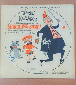Captain Kangaroo Marching Song Cardboard Record Mini 78 RPM - Imagen 1 de 4