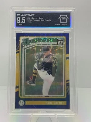 2024 Optic Rated Prospects #131 - Paul Skenes - Blue Velocity Prizm - Arena 9.5 - Image 1 of 2