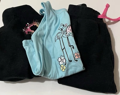 Sudadera Puma negra con camiseta sin mangas turquesa niñas, talla 6x Foto 1 de 4