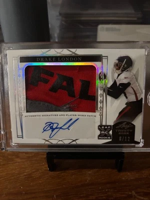 2022 Leaf Trinity PW Patch/Auto 8/12 Drake London - Image 1 of 3