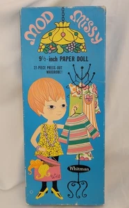 Muñeca de papel Mod Missy 1969 completa por Whitman Groovy Fashion Ephemera 32 accesorio - Imagen 1 de 24