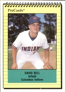 David Bell 1991 ProCards #1489 RC Columbus Indians *AutographDen* - Picture 1 of 2