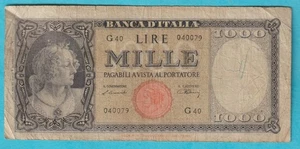 ITALIEN 1000 LIRE 1948 ~ P-88a ~ NOTE G40 040079 - Bild 1 von 2
