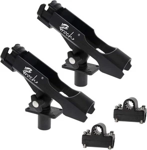 Fishing Boat Rods Holder with Large Clamp Opening 360 Degree Adjustable Fishing - Picture 1 of 7
