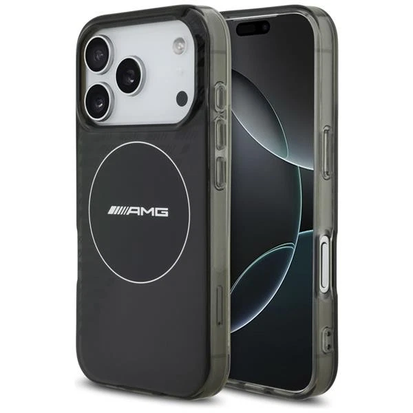 Case Mercedes AMG Magsafe IPHONE 17 Pro Plastica Nero Trasparente Logo - Immagine 1 di 4