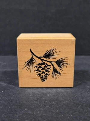 Резиновый штамп 1990 PSX, C-286 сосновый конус, сосновые иглы - Изображение 1 из 3