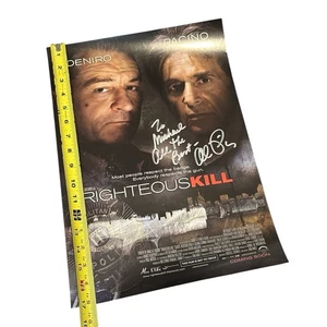 Al Pacino Signed Autograph 11x17” “Righteous Kill” Movie Poster! Movie Legend! - Picture 1 of 3