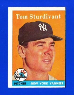 1958 Topps SET BREAK #127 TOM STURDIVANT EXMINT NEW YORK YANKEES (SB1) - Image 1 of 2