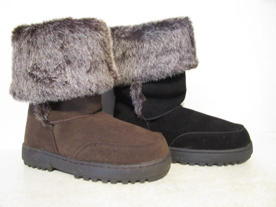 Botas de invierno Rampage para mujer Abagail informales plegables negras o marrones tallas 6-9 Foto 1 de 1