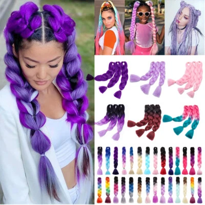 24'' Festival Jumbo Braiding Hair Extensions Pre-Looped Dutch Braids as Human UK - Image 1 of 4