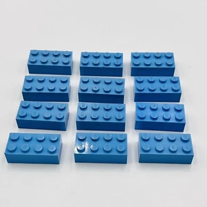 12x Lego 3001 - 2x4 Brick - MEDIUM BLUE - USED - Picture 1 of 1