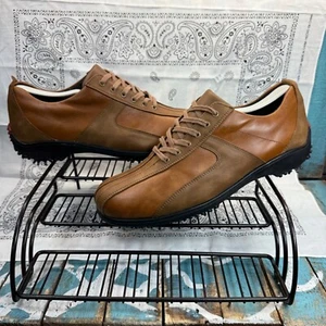 Footjoy Impulse Waterproof Brown Leather Soft Spike Golf Shoes Mens 9.5 Worn 1X - Picture 1 of 10