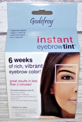 Godefroy Instant Eyebrow Tint 6 Weeks - Natural Black NEW - Image 1 of 2