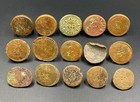 Lot 15 Old India Asian Regions Antique Ancient Brass Copper Coins Currency