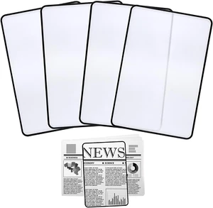 4Pcs Page Magnifying Sheet 3X Lightweight Optical Plastic Fresnel Lens Bookmark - Bild 1 von 12