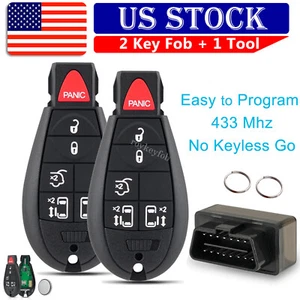 2 For Dodge Grand Caravan Chrysler Town & Country Remote Key Fob OBD Programmer - Picture 1 of 8