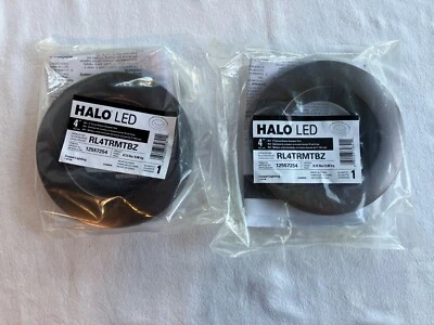 (2) Тосканское бронзовое дизайнерское отделочное кольцо Halo RL4TRMTBZ RL4 4 дюйма - Изображение 1 из 2