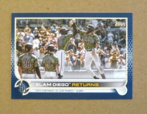 2022 Topps Series 1 SLAM DIEGO RETURNS #125, ROYAL BLUE Parallel, Clean