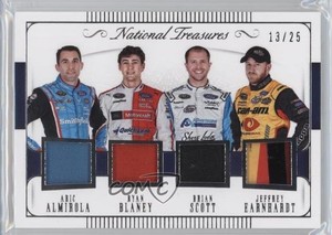 2016 Panini National Treasures Quads /25 Aric Almirola Ryan Blaney Brian Scott