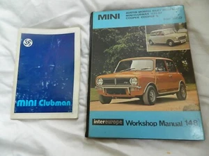 MINI CLUBMAN - BL DRIVERS HANDBOOK ORIGINAL 1977 + Intereurope (148) W/S Manual. - Picture 1 of 14