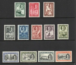 NIGERIA SG 34 - 45 GV DEFINITIVE SET FINE L/M/M - Picture 1 of 2